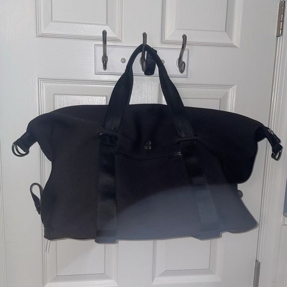 Sweaty Betty Utility Holdall Black Neoprene Duffle Weekender Yoga Gym Bag - Picture 1 of 16
